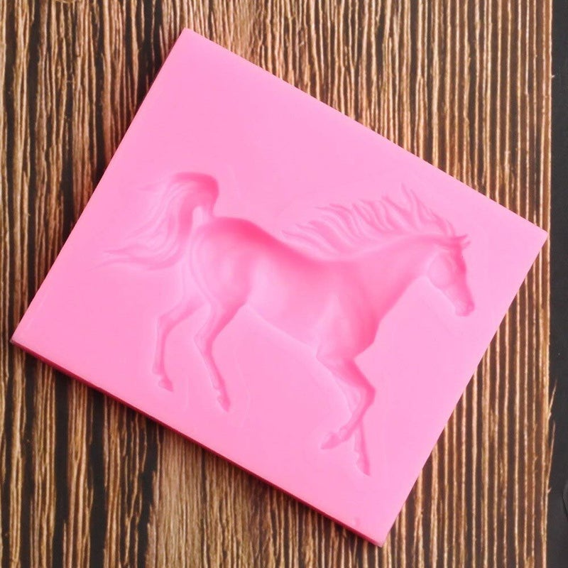 Seedomes 1pc Cute Animal 3D Running Horse Silicone Mold for DIY Desserts Jelly Shots Fondant Mold Pudding Chocolate Crystal Handmade Ice Cream Cupcake Cake Topper Decoration Soap Mould Candy Gum Paste - Image 4